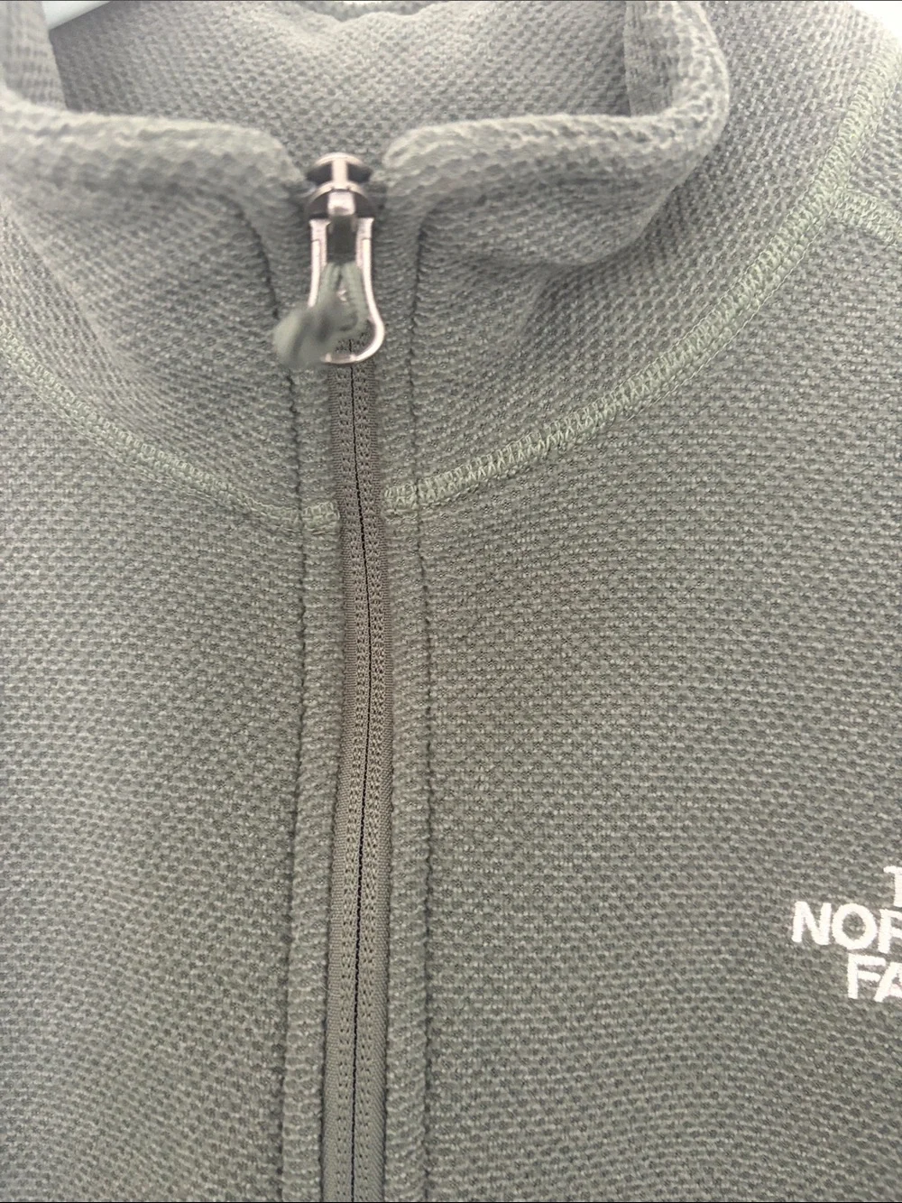 The North Face Men’s Olive Green Quarter-Zip Fleece Pullover
